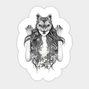 Wolf Woman Sticker